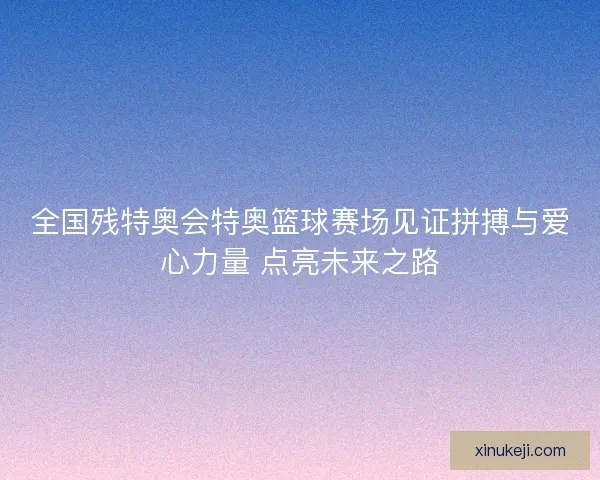 全国残特奥会特奥篮球赛场见证拼搏与爱心力量 点亮未来之路